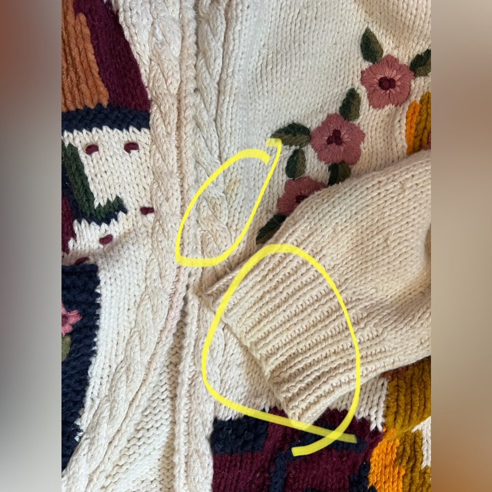 Vintage floral knit sweater - Picture 11 of 11